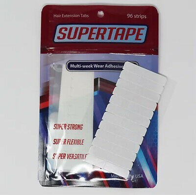 Supertape Ersatzstreifen für Tape-In Haarverlängerungen – 96 Strips, 4 × 0,8 cm