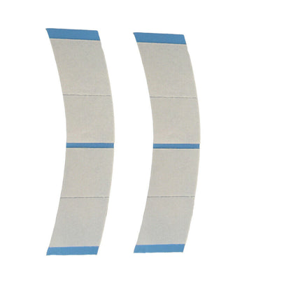 Gebogene Walker Tape Ultra Hold Mini Klebestreifen mit hellen Schutzfolien und blauen Rändern