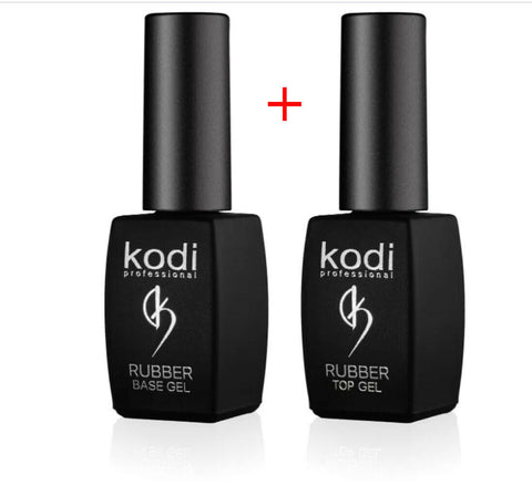 12 ml SET KODI Rubber BASE +  No Sticky Rubber TOP Coat Gellack LED/UV