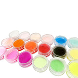 18 Farben Pulver Nailart Pigment Acryl Powder