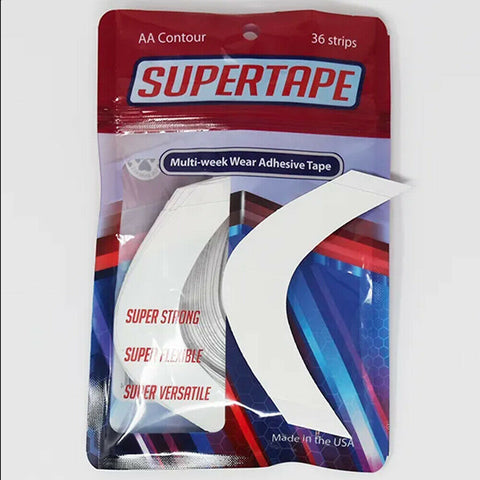 36 Strips SUPERTAPE  Toupet Klebestreifen AA gebogen