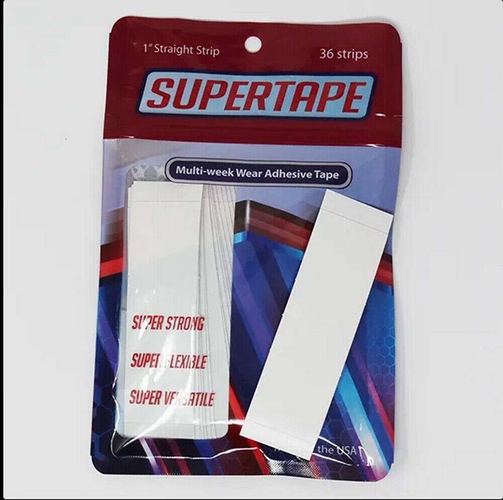 Supertape Klebestreifen 72 Strips für Toupets & Haarsysteme – 2,54 × 7,62 cm